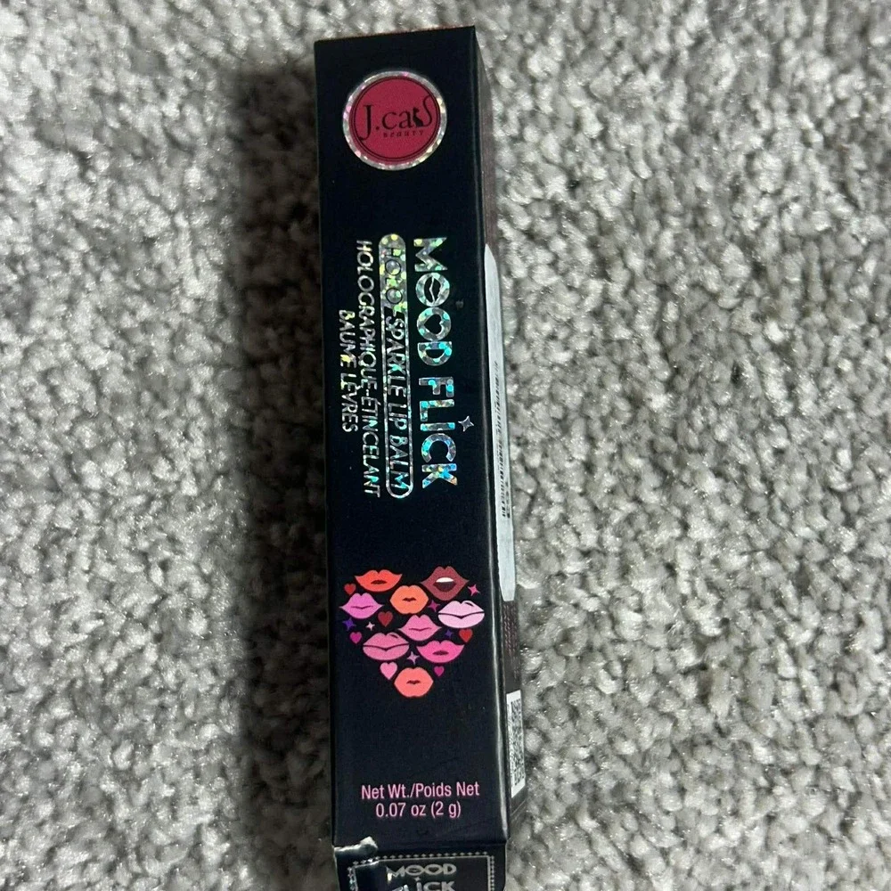 J.Cat Beauty Mood‎ Flick Lip Balm Wishy Washy Holo Sparkle Pink 0.07oz